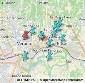 Mappa Via Santa Toscana, 37129 Verona VR, Italia (1.44333)