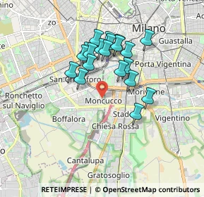 Mappa Via Moncucco, 20143 Milano MI, Italia (1.4575)
