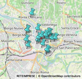 Mappa Vicolo Chiodo, 37121 Verona VR, Italia (1.02667)