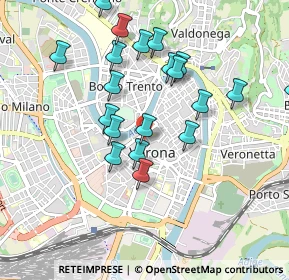 Mappa Vicolo Chiodo, 37121 Verona VR, Italia (0.9135)