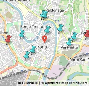 Mappa Via S. Nicolò, 37121 Verona VR, Italia (1.06909)