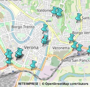 Mappa Via Leoni, 37121 Verona VR, Italia (1.261)