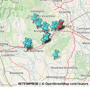 Mappa Via dell'Industria, 36054 Montebello vicentino VI, Italia (9.919)