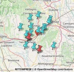 Mappa Via dell'Industria, 36054 Montebello vicentino VI, Italia (10.672)