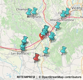 Mappa Via dell'Industria, 36054 Montebello vicentino VI, Italia (6.72474)