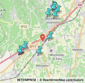 Mappa Via dell'Industria, 36054 Montebello vicentino VI, Italia (2.26583)