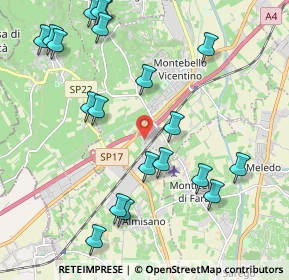 Mappa Via dell'Industria, 36054 Montebello vicentino VI, Italia (2.4235)