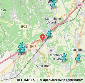 Mappa Via dell'Industria, 36054 Montebello vicentino VI, Italia (3.41)