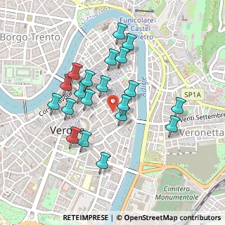 Mappa Vicolo Dietro Sant'Andrea, 37121 Verona VR, Italia (0.418)