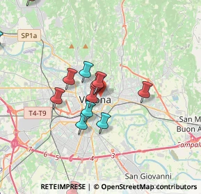 Mappa Via S. Cosimo, 37121 Verona VR, Italia (4.18571)