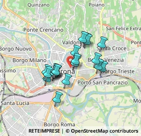 Mappa Via Fabio Filzi, 37121 Verona VR, Italia (1.261)