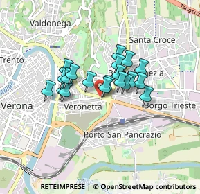 Mappa Piazza XVI Ottobre, 37129 Verona VR, Italia (0.589)