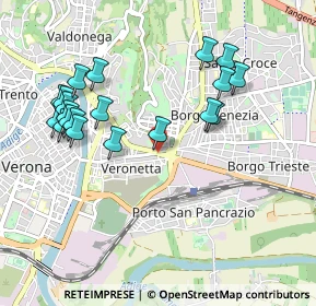 Mappa Piazza XVI Ottobre, 37129 Verona VR, Italia (1.0215)