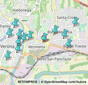 Mappa Piazza XVI Ottobre, 37129 Verona VR, Italia (1.08615)