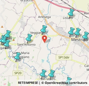 Mappa 35030 Veggiano PD, Italia (3.1225)