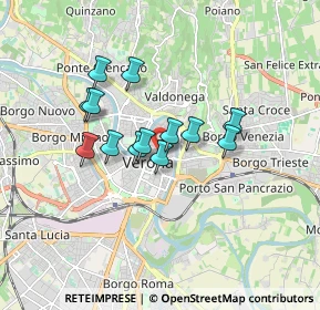 Mappa Piazza Nogara, 37121 Verona VR, Italia (1.29615)