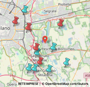 Mappa Via Amerigo Vespucci, 20068 Peschiera Borromeo MI, Italia (4.44417)