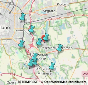Mappa Via Amerigo Vespucci, 20068 Peschiera Borromeo MI, Italia (3.84636)