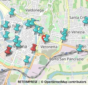 Mappa Vicolo Fondachetto, 37129 Verona VR, Italia (1.2215)