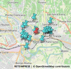 Mappa Vicolo Fondachetto, 37129 Verona VR, Italia (1.2725)