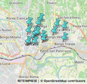 Mappa Vicolo Fondachetto, 37129 Verona VR, Italia (1.24706)