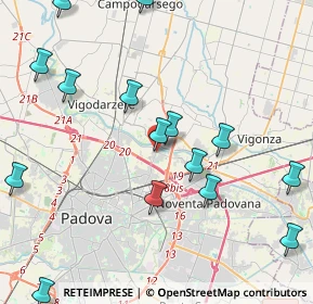 Mappa Di Castelfranco Veneto, 35129 Cadoneghe PD, Italia (4.98733)