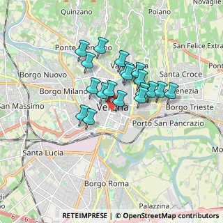 Mappa Vicolo Ghiaia, 37122 Verona VR, Italia (1.29158)