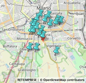 Mappa Via Virgilio Ferrari, 20141 Milano MI, Italia (1.4335)