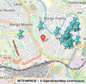 Mappa Via Quirico Filopanti, 37123 Verona VR, Italia (1.11875)