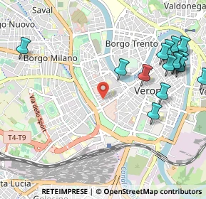 Mappa Via Quirico Filopanti, 37123 Verona VR, Italia (1.29867)