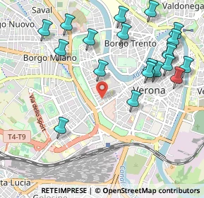Mappa Via Quirico Filopanti, 37123 Verona VR, Italia (1.209)