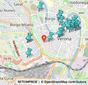Mappa Via Quirico Filopanti, 37123 Verona VR, Italia (1.085)