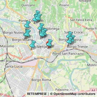 Mappa Via Dietro Filippini, 37121 Verona VR, Italia (1.74688)