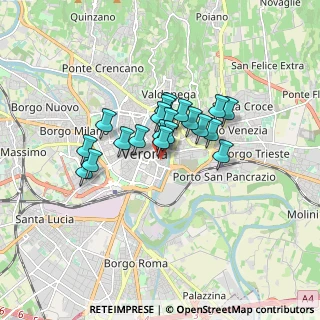 Mappa Via Dietro Pallone, 37121 Verona VR, Italia (1.1425)