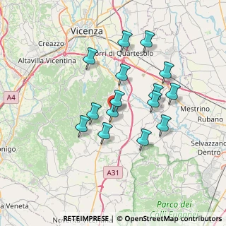 Mappa Castegnero, 36020 Castegnero VI, Italia (6.16667)