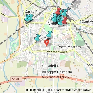 Mappa Via Monsignore Lino Cassani, 28100 Novara NO, Italia (1.1205)