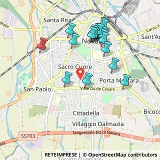 Mappa Via Monsignore Lino Cassani, 28100 Novara NO, Italia (1.0325)