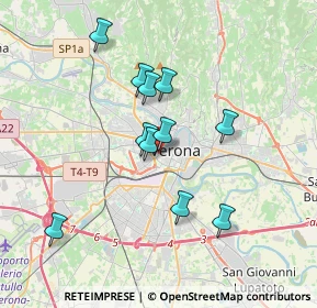 Mappa Via Luigi Settembrini, 37123 Verona VR, Italia (3.11091)