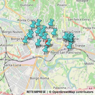 Mappa Via S. Angela Merici, 37121 Verona VR, Italia (1.491)