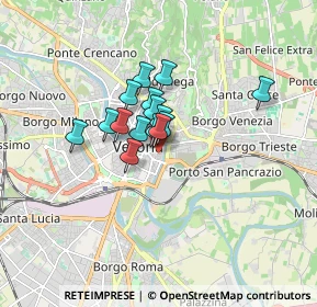 Mappa Via S. Angela Merici, 37121 Verona VR, Italia (1.014)