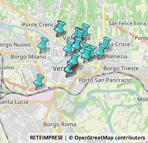 Mappa Via S. Angela Merici, 37121 Verona VR, Italia (1.191)
