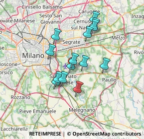 Mappa Via Guglielmo Marconi, 20068 Peschiera Borromeo MI, Italia (5.56571)