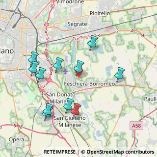 Mappa Via Guglielmo Marconi, 20068 Peschiera Borromeo MI, Italia (4.14545)