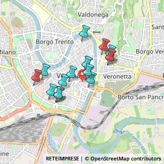 Mappa Vicolo Terre, 37121 Verona VR, Italia (0.70765)