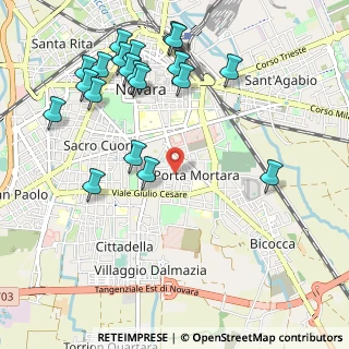 Mappa Via Piave, 28100 Novara NO, Italia (1.223)