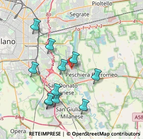 Mappa Via Altiero Spinelli, 20068 Peschiera Borromeo MI, Italia (3.73909)