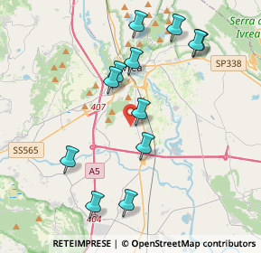 Mappa Via della Grangia, 10015 Ivrea TO, Italia (4.00833)