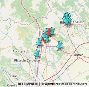 Mappa Via della Grangia, 10015 Ivrea TO, Italia (11.63071)