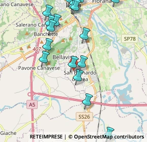 Mappa Via della Grangia, 10015 Ivrea TO, Italia (2.511)