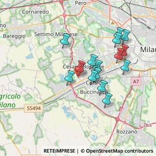 Mappa Via delle Betulle, 20090 Cesano Boscone MI, Italia (3.41867)
